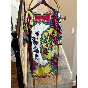 Vintage 90s silk cache sheath dress